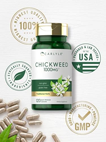 Suplemento de Chickweed Carlyle | 120 Cápsulas | Sin OGM y Libre de Gluten - imagen 5