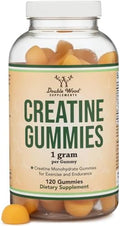 Gomitas de Creatina Monohidratada - 1g por Porción, 120 Unidades - Sin Rellenos, Veganas, No Transgénicas, Sin Gluten de Double Wood - imagen 1