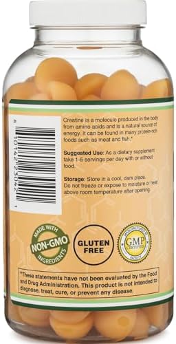 Gomitas de Creatina Monohidratada - 1g por Porción, 120 Unidades - Sin Rellenos, Veganas, No Transgénicas, Sin Gluten de Double Wood - imagen 8
