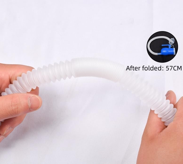 Tubo de Repuesto de Plástico Corrugado Claro Apoesar de 1.6M/63 pulgadas para Sistema de Orinal Masculino - imagen 3