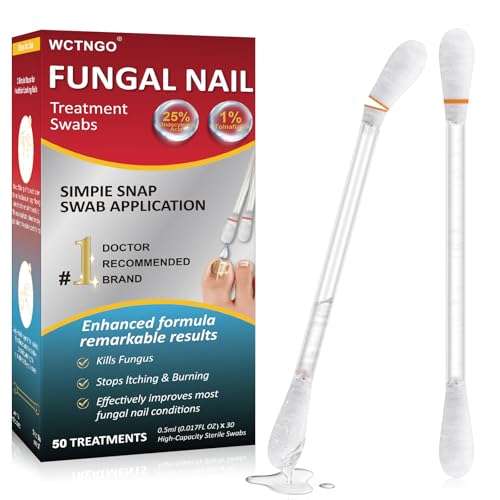 Tratamiento para Hongos en Uñas - 50 hisopos, Fuerza Extra 25% Ácido Undecilénico para Hongos en Uñas, Pie de Atleta, Uñas Dañadas y Engrosadas, - imagen 1