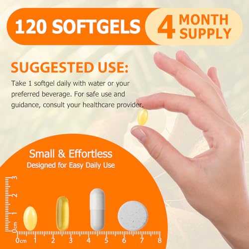 Vitamina D3 K2 10000 UI con 200 mg, Cápsulas de Vitamina D3 y K2, Complejo 2 en 1 con Aceite de Coco Virgen, 120 Softgels, Fáciles de Tragar y No OGM - imagen 6