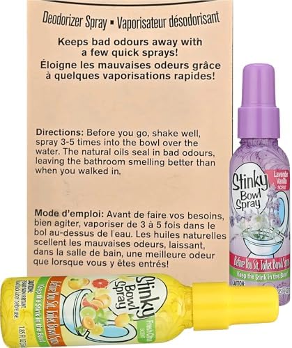 Paquete de 4 Sprays Ambientadores para Inodoro Poo Be Gone, Aroma Lavanda Vainilla y Cítricos Frescos, Inhibidor de Olores 1.85oz - imagen 2