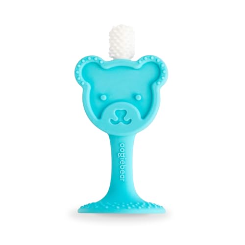 Oogiebear Cepillo de Dientes Entrenador para Bebés y Niños - 0-2 Años - Silicona Suave 360°, Diseño de Oso de Peluche - 1 Unidad - imagen 1