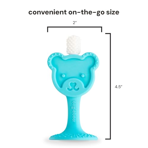 Oogiebear Cepillo de Dientes Entrenador para Bebés y Niños - 0-2 Años - Silicona Suave 360°, Diseño de Oso de Peluche - 1 Unidad - imagen 4