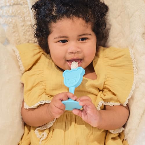 Oogiebear Cepillo de Dientes Entrenador para Bebés y Niños - 0-2 Años - Silicona Suave 360°, Diseño de Oso de Peluche - 1 Unidad - imagen 6
