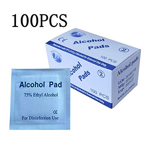 100 Piezas de Toallitas Desechables con Alcohol - Paños Limpiadores de Piel Saturados con 75% de Etanol - Alcohol Médico para Uso en Casa o al Aire - imagen 2