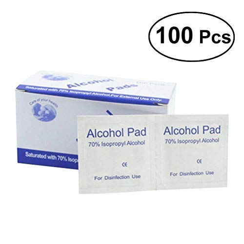 100 Piezas de Toallitas Desechables con Alcohol - Paños Limpiadores de Piel Saturados con 75% de Etanol - Alcohol Médico para Uso en Casa o al Aire - imagen 3