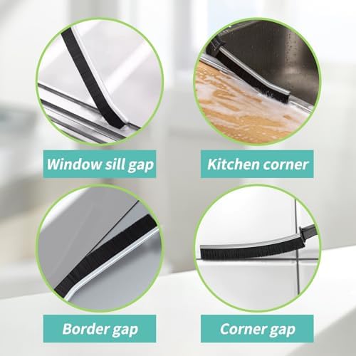Kit de 9 Piezas de Cepillos para Limpiar Grietas, Herramientas de Limpieza Multifuncionales para Baño y Cocina, Cepillos para Rieles de Ventanas y - imagen 4