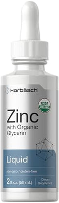 Gotas de Zinc Líquido Horbäach | 2 Oz | con Glicerina Orgánica | Suplemento Vegetariano, No Transgénico y Sin Gluten - imagen 1