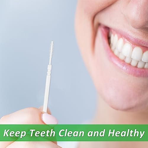 JiaUfmi 1100 Piezas de Palillos Dentales de Plástico para Higiene Oral, Cepillo Interdental de Doble Uso - imagen 5