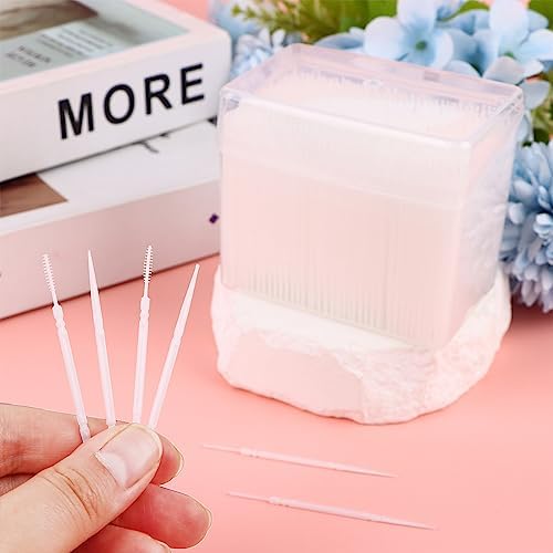 JiaUfmi 1100 Piezas de Palillos Dentales de Plástico para Higiene Oral, Cepillo Interdental de Doble Uso - imagen 7