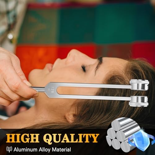 Tenedor de Afinación 128hz con Martillo de Reflexos para Sanación de Chakras, Terapia de Sonido, Activador Sensorial de Aluminio, No Magnético - imagen 3