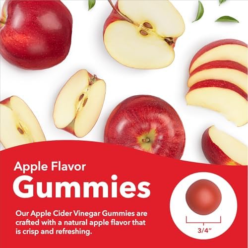 Gomitas de Vinagre de Sidra de Manzana Sundance | 50 Piezas | Sabor Manzana | Suplemento Vegano, No GMO y Sin Gluten - imagen 6