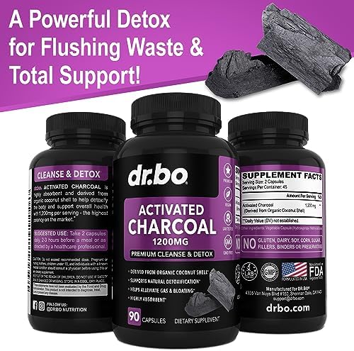Cápsulas de Carbón Activado 1200mg - Suplemento Orgánico de Coco para Alivio de Gas y Distensión Abdominal en Hombres, Mujeres y Niños - imagen 7