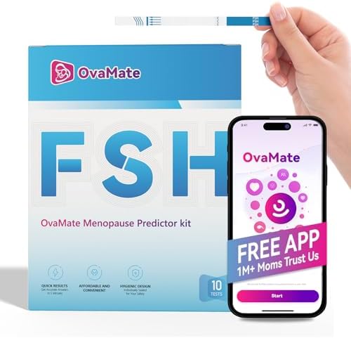 Prueba Rápida de Menopausia, Test de Hormona FSH para Mujeres en Casa, Tiras de Test de Equilibrio Hormonal con Sensibilidad Óptima, APP Calculadora - imagen 1