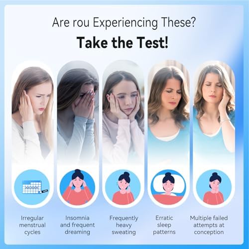 Prueba Rápida de Menopausia, Test de Hormona FSH para Mujeres en Casa, Tiras de Test de Equilibrio Hormonal con Sensibilidad Óptima, APP Calculadora - imagen 2