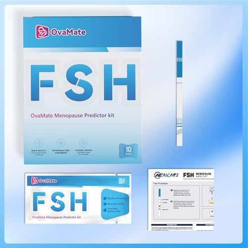 Prueba Rápida de Menopausia, Test de Hormona FSH para Mujeres en Casa, Tiras de Test de Equilibrio Hormonal con Sensibilidad Óptima, APP Calculadora - imagen 3