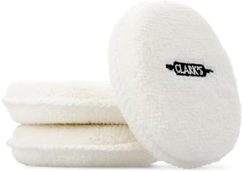 Aplicador de Aceite y Cera CLARK'S de 3.5 Pulgadas, Paquete de 3, Almohadillas de Microfibra y Esponja Reutilizables para Tablas de Cortar y - imagen 1