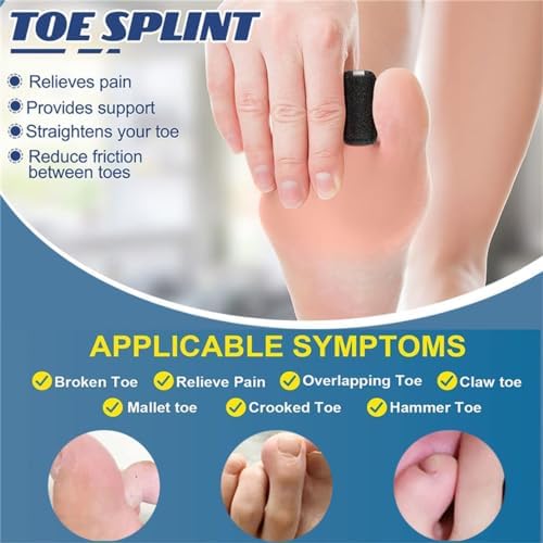 Férulas para Dedos de los Pies - Corrector Ajustable para Lesiones, Fracturas y Esguinces - 2 Piezas para Hombres y Mujeres - imagen 5