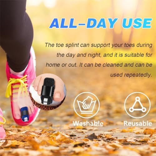 Férulas para Dedos de los Pies - Corrector Ajustable para Lesiones, Fracturas y Esguinces - 2 Piezas para Hombres y Mujeres - imagen 6