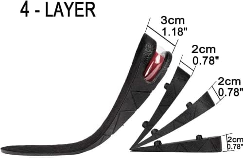 Plantilla Elevadora Invisible, Plantilla de Cuatro Capas con Amortiguador de Aire para Aumentar de 1.2 a 3.5 en Hombres y Mujeres - imagen 4