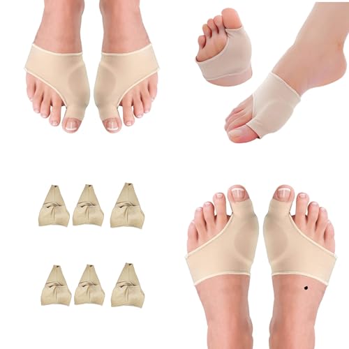 Xieyaxie 6 Piezas de Férulas Ortopédicas para Juans y Almohadillas Correctoras | Cojines de Gel para Alivio del Dedo Gordo | Calcetas y Almohadillas - imagen 1