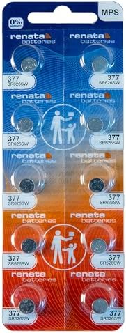 Baterías Renata 377 SR626SW - Batería de Reloj de Óxido de Plata 1.55V (Paquete de 10) - imagen 1