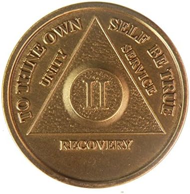Medallón de 2 Años AA (Alcohólicos Anónimos) - Soberanía/Sobriedad/Cumpleaños/Aniversario/Recuperación - imagen 1