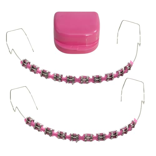 Juego de 2 Piezas de Brackets Falsos para Decoración Dental con Alambres Metálicos, Soportes y Bandas Ortodónticas, Ideal para Ortodoncistas y - imagen 1