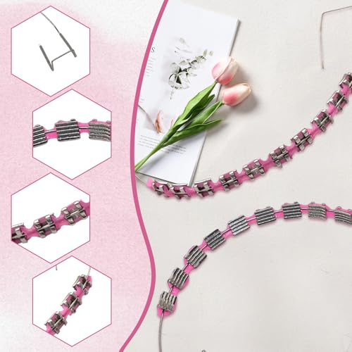 Juego de 2 Piezas de Brackets Falsos para Decoración Dental con Alambres Metálicos, Soportes y Bandas Ortodónticas, Ideal para Ortodoncistas y - imagen 3