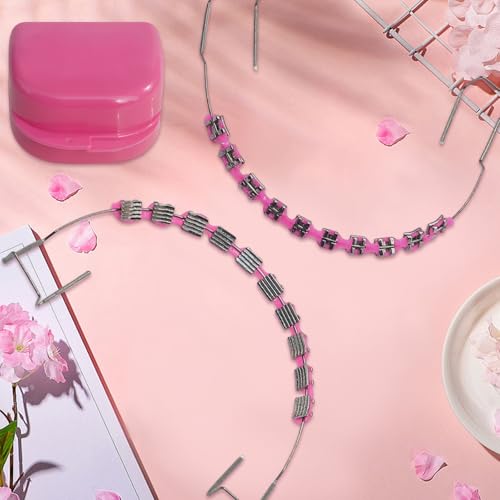 Juego de 2 Piezas de Brackets Falsos para Decoración Dental con Alambres Metálicos, Soportes y Bandas Ortodónticas, Ideal para Ortodoncistas y - imagen 6