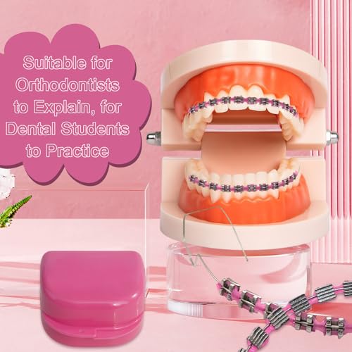 Juego de 2 Piezas de Brackets Falsos para Decoración Dental con Alambres Metálicos, Soportes y Bandas Ortodónticas, Ideal para Ortodoncistas y - imagen 7
