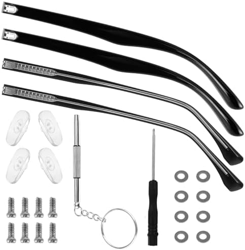 Brazos y Patas de Repuesto para Gafas Heclia - 2 Pares con Accesorios para Ajuste, Tips de Silicón Antideslizantes y Kit de Reparación de Gafas - imagen 1