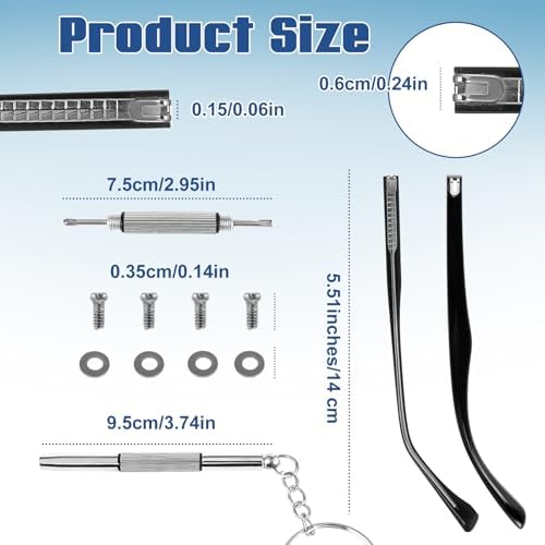 Brazos y Patas de Repuesto para Gafas Heclia - 2 Pares con Accesorios para Ajuste, Tips de Silicón Antideslizantes y Kit de Reparación de Gafas - imagen 2