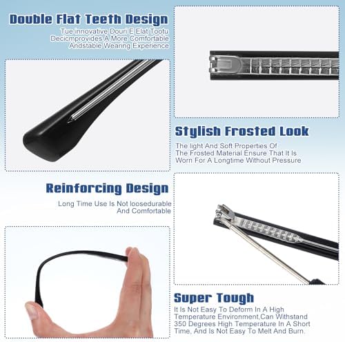 Brazos y Patas de Repuesto para Gafas Heclia - 2 Pares con Accesorios para Ajuste, Tips de Silicón Antideslizantes y Kit de Reparación de Gafas - imagen 3