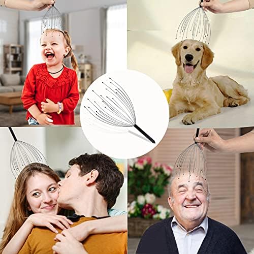 Masajeador de Cabeza Svjetiq 2 Piezas con 20 Dedos, Masajeador de Cuero Cabelludo Portátil para Relajación Profunda, Regalo de Navidad para Hombres y - imagen 4