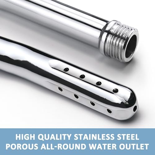 Sistema de Ducha Limpiador de Metal, Nozzle de Agua de Mano para Enema, Kit de Limpieza Anal y Vaginal para Hombres y Mujeres, Color Plata - imagen 3