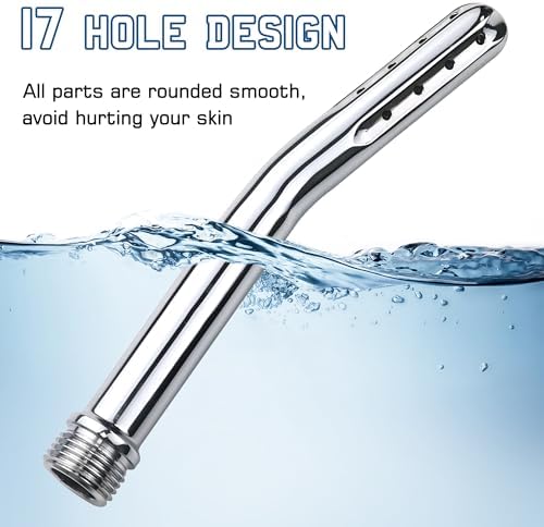 Sistema de Ducha Limpiador de Metal, Nozzle de Agua de Mano para Enema, Kit de Limpieza Anal y Vaginal para Hombres y Mujeres, Color Plata - imagen 4