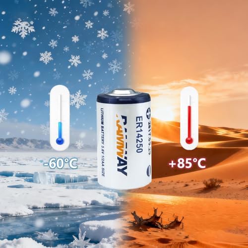 Batería de Litio TRAELY 1/2AA LS 14250 ER14250 3.6V 1200mAh Compatible con Collar de Perro, Monitor de Movimiento, Sistema de Seguridad y Alarma - imagen 3