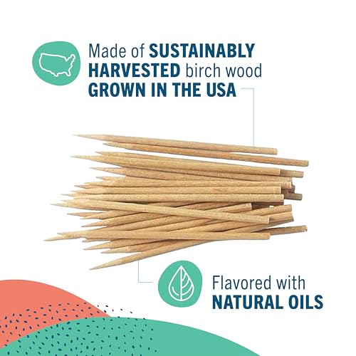 Palillos Preserve Cinnamint Sabor Natural a Canela y Menta para Aliento Fresco, Dientes y Encías - Hechos de Madera de Abeto Sostenible - Estuche de - imagen 2