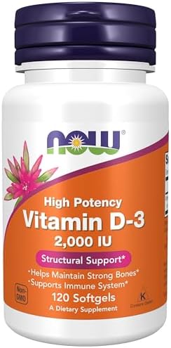NOW Foods, Vitamina D3 2000 UI (Softgels) - imagen 1