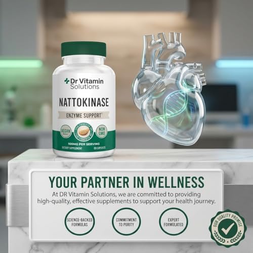 Suplemento de Nattokinasa 2,000 FU (100mg) para la Salud del Corazón y Circulación - Apoyo Cardiovascular - Enzima Sistémica de Natto Fermentado - - imagen 3