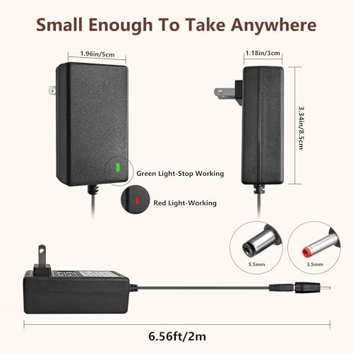 Cargador de 16.8V para Pistola de Masaje Compatible con TheraGun, Hyperice, Medcursor, Mebak, Toloco, Sportneer y más - Cargador DC de 79in - imagen 5