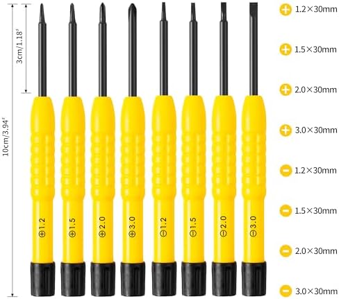 Kit de Reparación de Gafas Magnético con Tornillo Dorado, Kit Todo en Uno Mejorado con Destornilladores de Precisión y Almohadillas Nasales - imagen 3