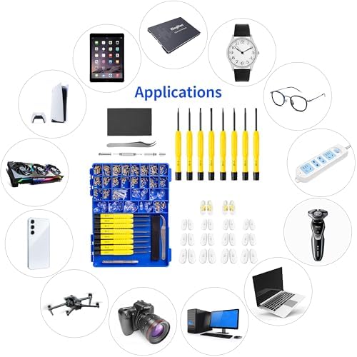 Kit de Reparación de Gafas Magnético con Tornillo Dorado, Kit Todo en Uno Mejorado con Destornilladores de Precisión y Almohadillas Nasales - imagen 8