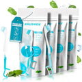 Brushee - Evolución del Cuidado Bucal | Herramienta 4 en 1 (Pasta + Cepillo + Hilo Dental + Pua) | Envueltos Individualmente | Desechables | Cepillos - imagen 1
