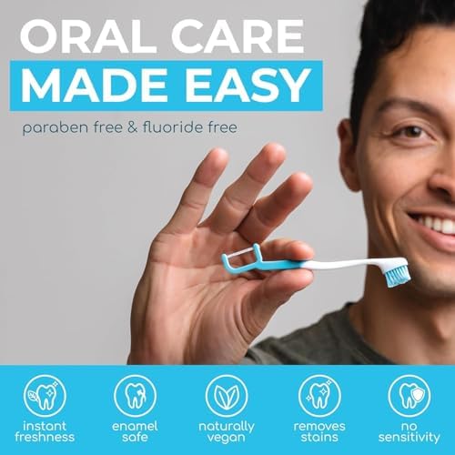 Brushee - Evolución del Cuidado Bucal | Herramienta 4 en 1 (Pasta + Cepillo + Hilo Dental + Pua) | Envueltos Individualmente | Desechables | Cepillos - imagen 2