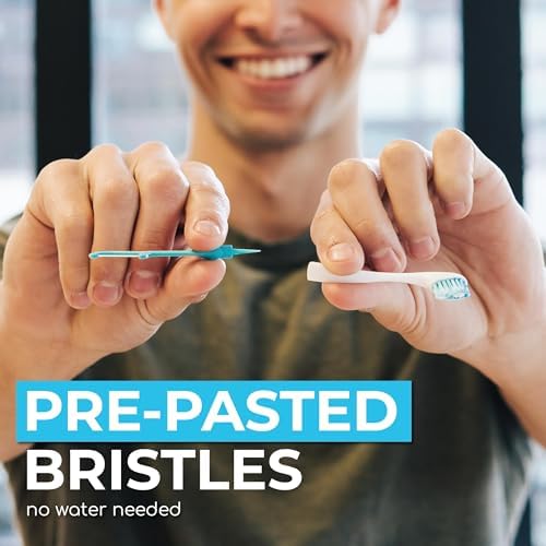 Brushee - Evolución del Cuidado Bucal | Herramienta 4 en 1 (Pasta + Cepillo + Hilo Dental + Pua) | Envueltos Individualmente | Desechables | Cepillos - imagen 4