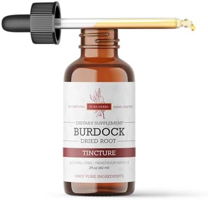 Extracto Líquido de Raíz de Bardana Pura Herba | Sin Alcohol, Vegano, No Transgénico, Sin Gluten | Tintura Herbal Orgánica de 2 oz - imagen 5